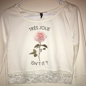 Floral & lace crop top 😻💗